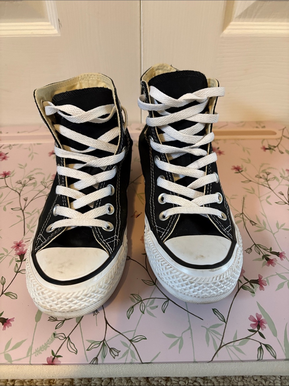 Converse Black and White High-Top Canvas Sneakers